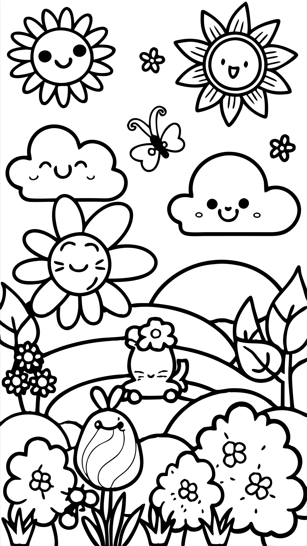 coloriages amusants printemps